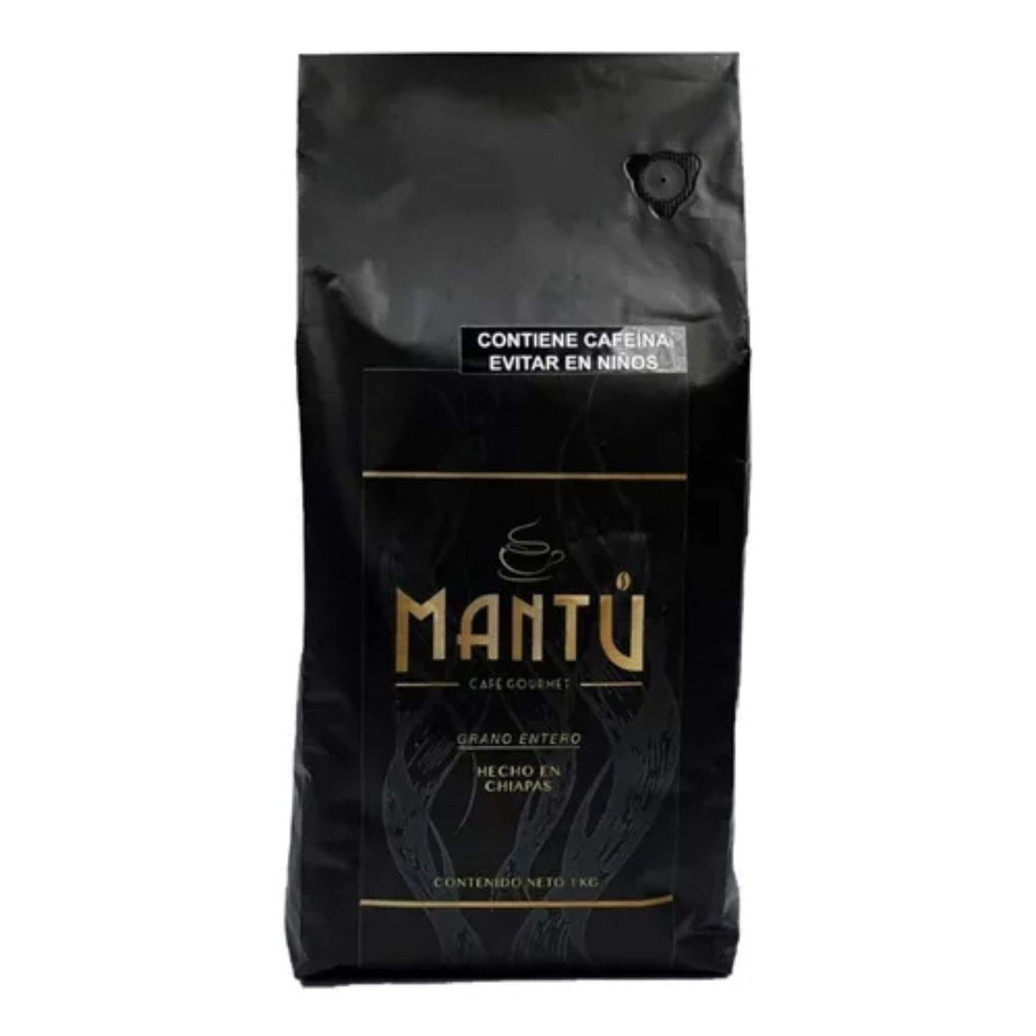 Empaque de 1Kg de Café Mantú Gourmet en Grano de Chiapas
